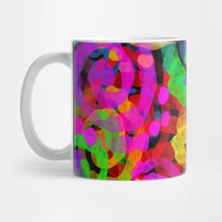 Watercolor splatter effect, neon colors Mug